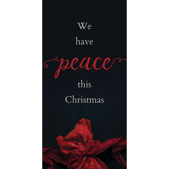 Church Banner - Black and Red Advent - We HavePeace