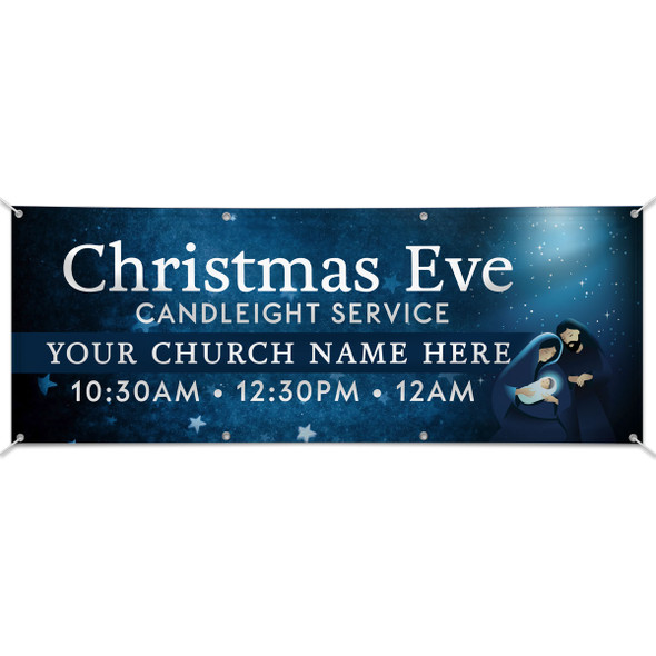 Customizable Outdoor Vinyl Banner - Christmas - Christmas Eve