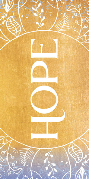Church Banner - Christmas - Gold Leaf Advent - Hope