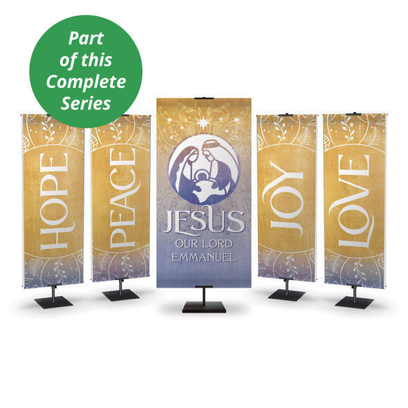Church Banner - Christmas - Gold Leaf Advent - Joy