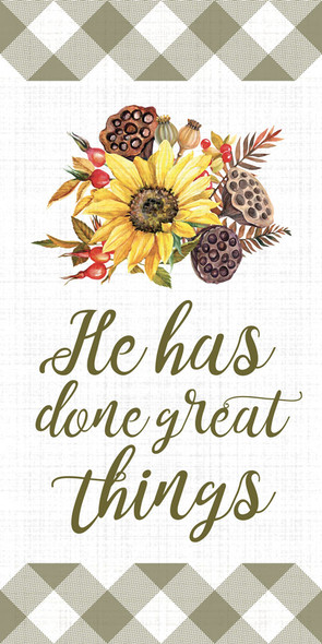 Church Banner - Harvest Plaid - Great Things
