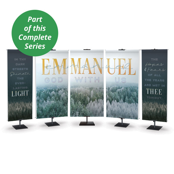 Church Banner - Emmanuel Forest Christmas - The Everlasting Light