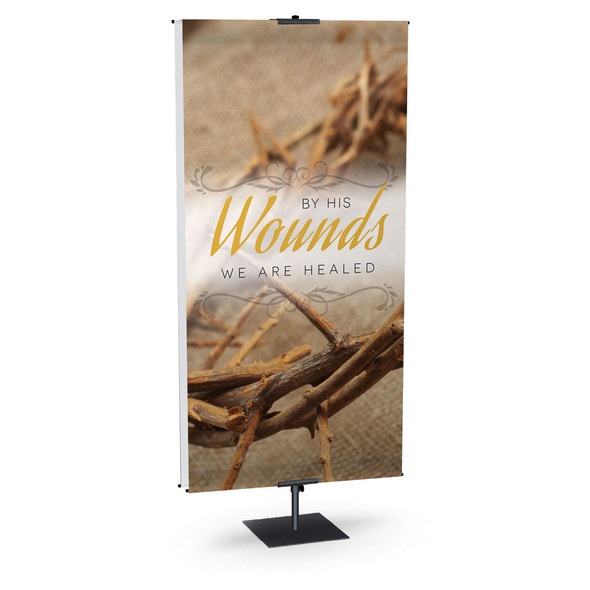 Church Banner - Easter - By His Wounds - B40074