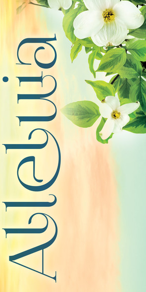 Church Banner - Easter - Alleluia Flowers Yellow