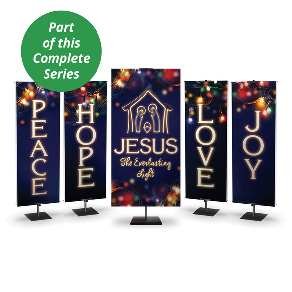 Church Banner - Christmas - Everlasting Light - Peace