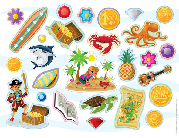 Mystery Island Stickers (Pack of 10) - Mystery Island VBS 2020 by Answers