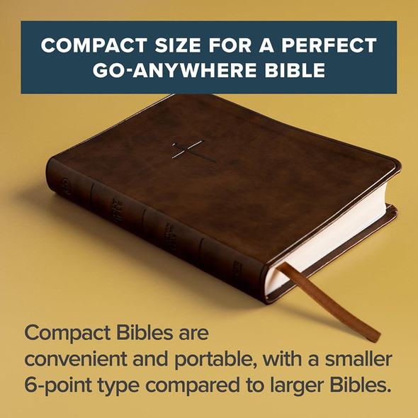 CSB Compact Bible, Small Print (LeatherTouch, Brown) - Bulk Case of 20