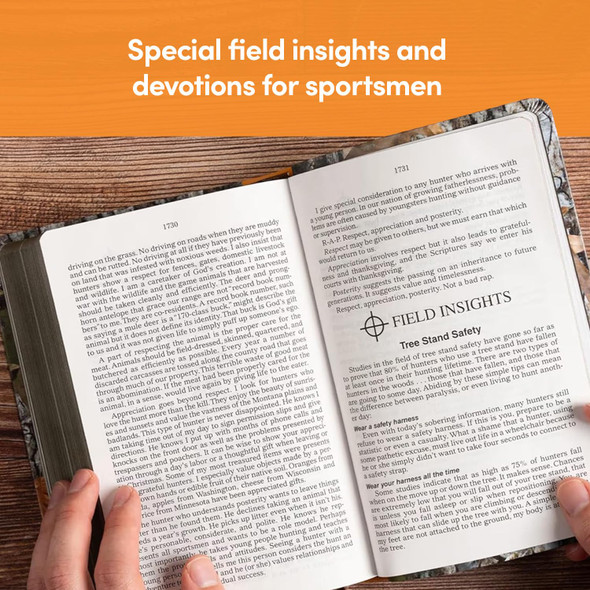CSB Sportsman's Bible, Large Print (Leather Touch, Mothwing Camouflage) - Bulk Case of 12