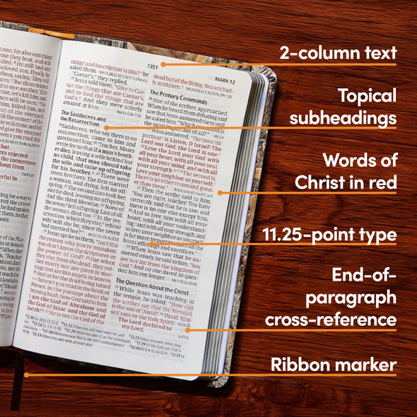 CSB Sportsman's Bible, Large Print (Leather Touch, Mothwing Camouflage) - Bulk Case of 12