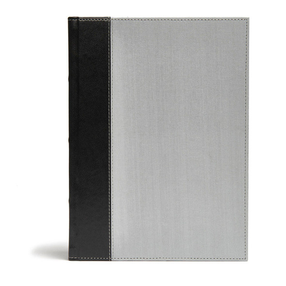 CSB Study Bible, Gray/Black Cloth Over Board, Indexed