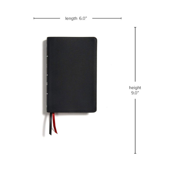 CSB Ultrathin Reference Bible, Black Genuine Leather, Indexed