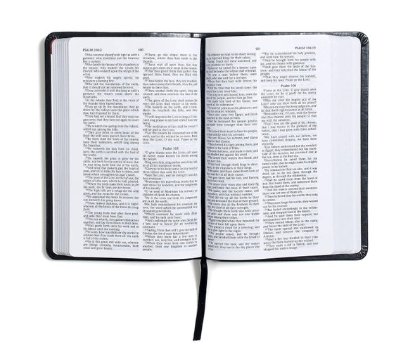 KJV Compact Ultrathin Bible, Charcoal LeatherTouch