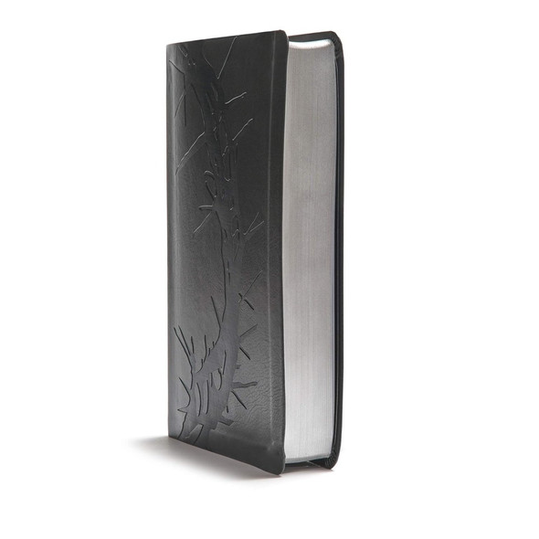 KJV Giant Print Reference Bible, Giant Print (LeatherTouch, Charcoal, Thorn Crown Design) - Bulk Case of 12