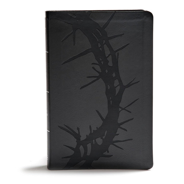 KJV Giant Print Reference Bible, Giant Print (LeatherTouch, Charcoal, Thorn Crown Design) - Bulk Case of 12
