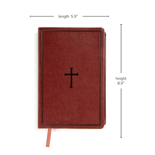 KJV Personal Size Reference Bible, Large Print (Leather Touch, Brown) - Bulk Case of 12