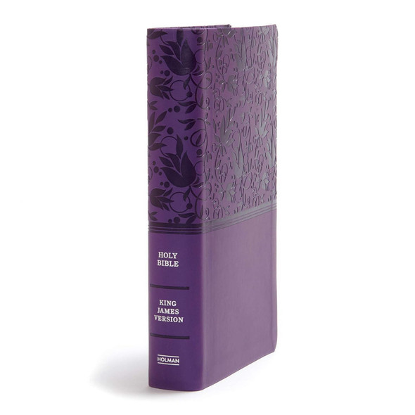 KJV Personal Size Reference Bible, Large Print, Indexed (Leather Touch, Purple) - Bulk Case of 12