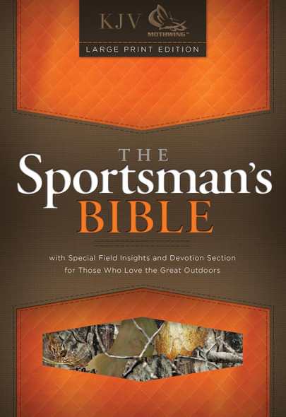KJV Sportsman's Bible: Large Print Personal Size Edition, Mothwing Camouflage LeatherTouch - Bulk Case of 12