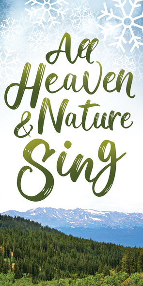 Church Banner - Christmas - Heaven and Nature Sing