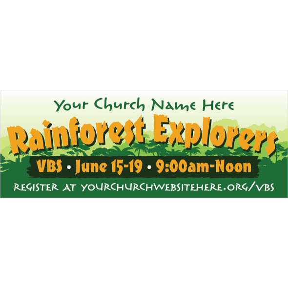 Rainforest Explorers VBS - Custom Outdoor Vinyl Banner