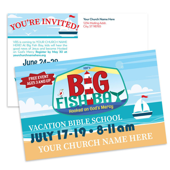 Customizable VBS Postcards - Big Fish Bay