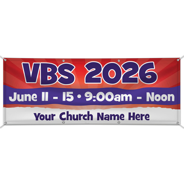 Theme Neutral VBS - Custom Outdoor Vinyl Banner -  B81061