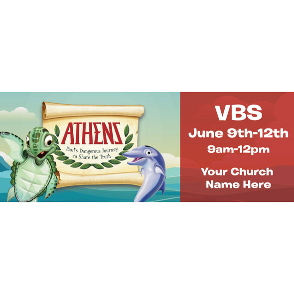 Athens VBS - Custom Outdoor Vinyl Banner for VBS 2019 -  B91009