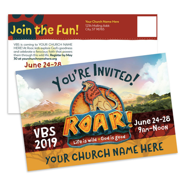 Customizable VBS Postcards - Roar -  PC91002