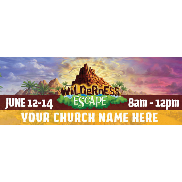 Wilderness Escape VBS - Custom Outdoor Vinyl Banner -  B90520