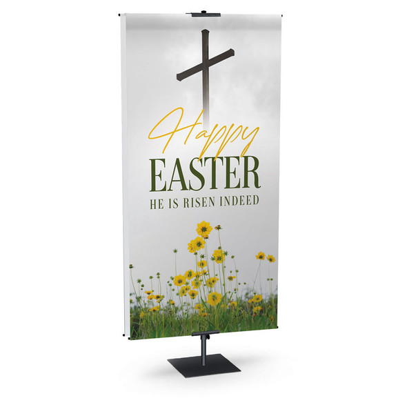 Church Banner - Easter - He Is Risen Daisies