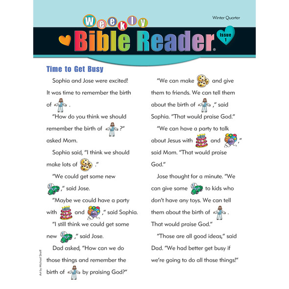 Early Elementary (Grades 1-2) - Bible Reader Take-Home (5 Students) - Heartshaper - Winter 2026-27