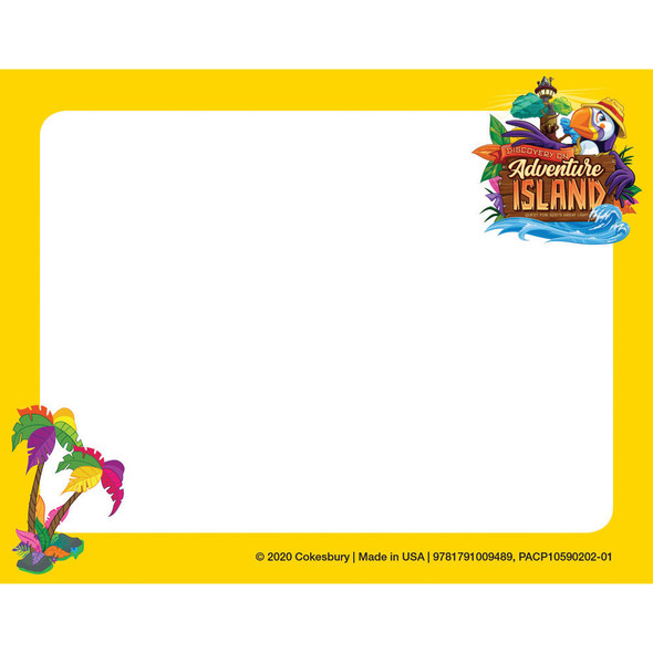 Nametag  Cards - Pk of 24 - Discovery on Adventure Island - VBS 2022 by Cokesbury