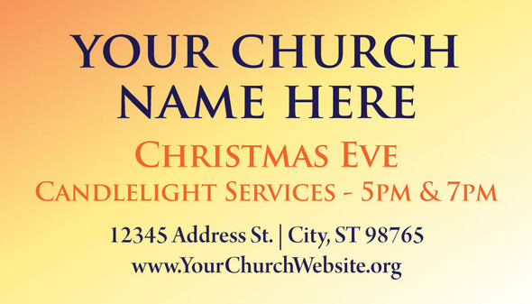 Customizable Christmas Invite Cards - Candlelight Glory - 2x3.5 Printed Size