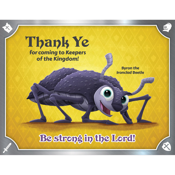 Postcard - Glad you came - 4 per Page - Pack of 40 - Keepers of the Kingdom VBS 2023