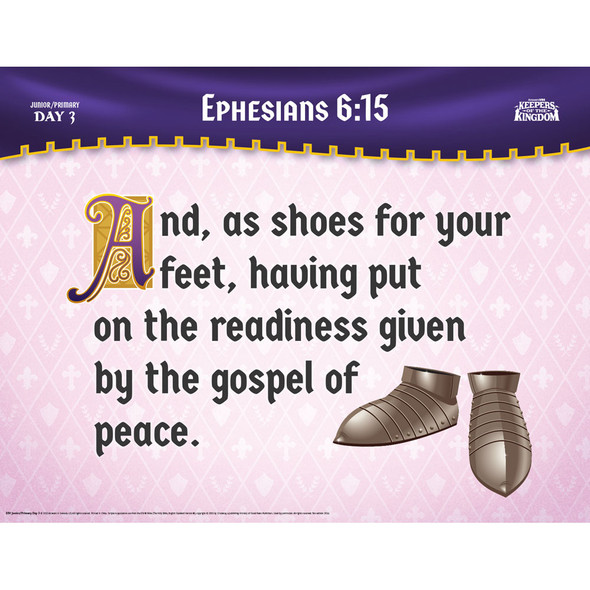 Junior and Primary Memory Verse posters - Set of 6 posters - Keepers of the Kingdom VBS 2023