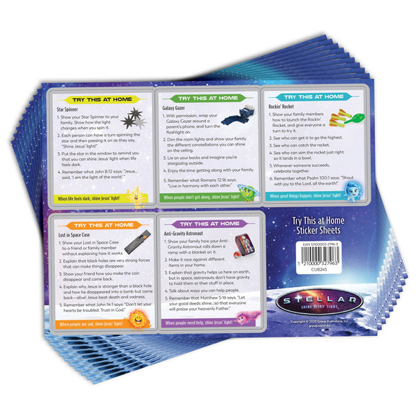 Try This at Home Sticker Sheets - Pack of 10 Sheets - Stellar VBS 2023 by Group