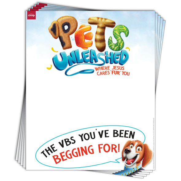 Publicity Posters - Pack of 5, 17" x 22" - Pets Unleashed Weekend VBS 2023