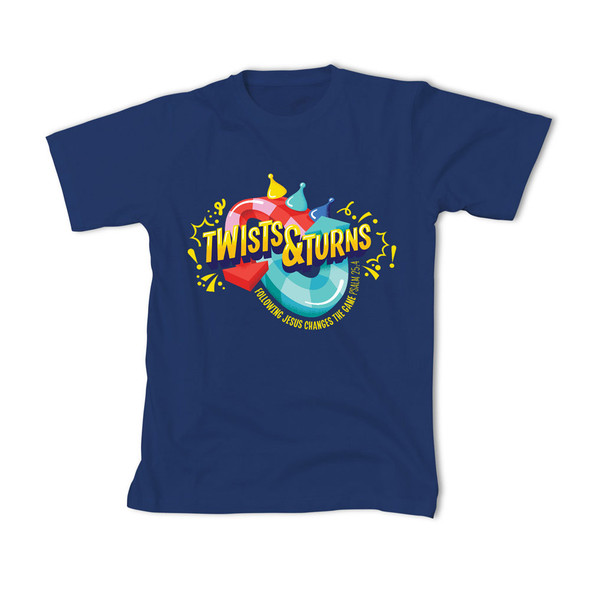 Theme T-Shirt - Youth L - Twists & Turns VBS 2023 by Lifeway