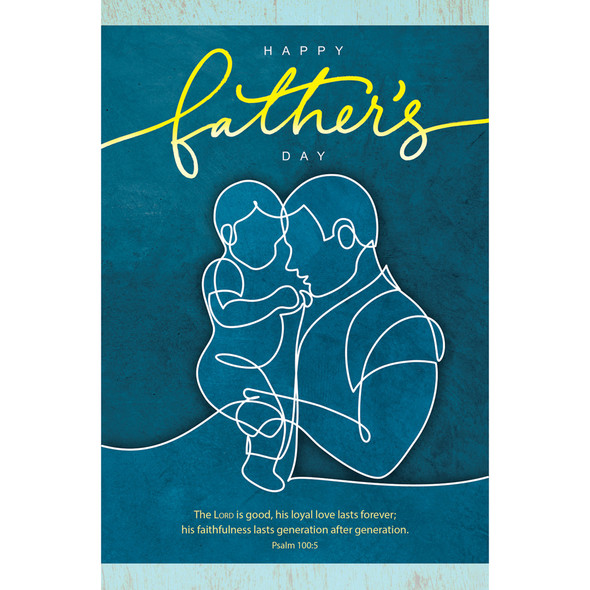 Church Bulletin - 11" - Father's Day - Happy Father's Day - Psalm 100:5