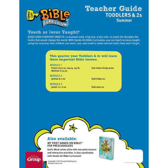 Hands-On Bible Curriculum Toddlers & 2s Teacher Guide - Summer 2023