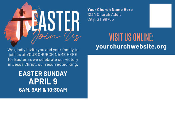 Customizable Easter Postcards - Blue Day Easter