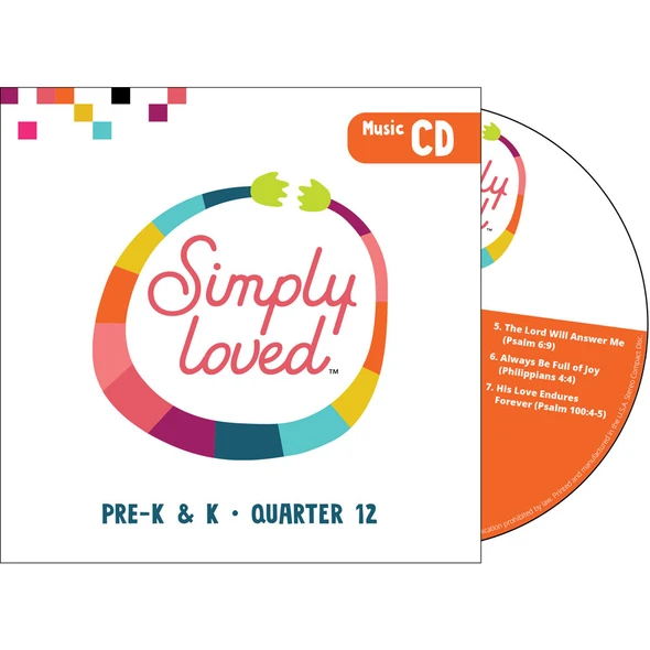 Simply Loved Pre-K & K Music CD (7 Songs for Ages 3-5) - Quarter 12