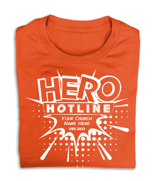 Custom VBS T-Shirts - Hero Hotline VBS - VHER021