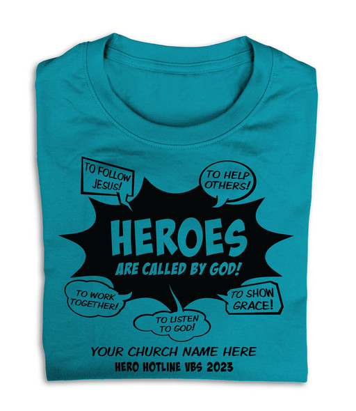 Custom VBS T-Shirts - Hero Hotline VBS - VHER041