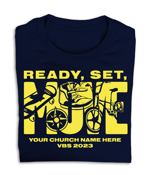 Custom VBS T-Shirts - Ready, Set, Move VBS - VRSM021