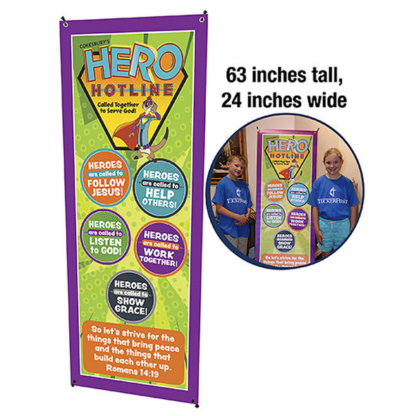 VBS Theme Banner X Stand Combo - Hero Hotline VBS 2023 by Cokesbury