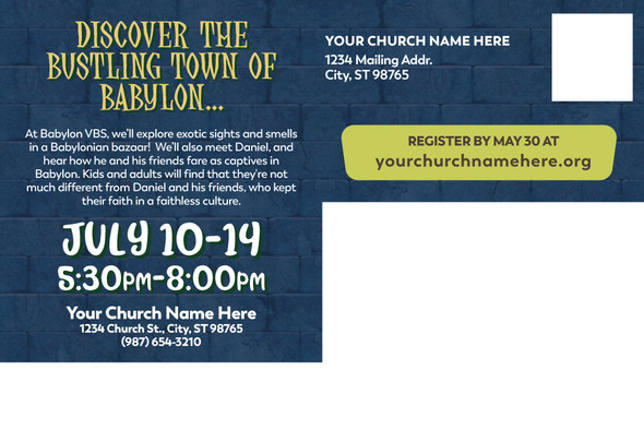 Custom VBS Postcards - Babylon VBS - PCBAL007