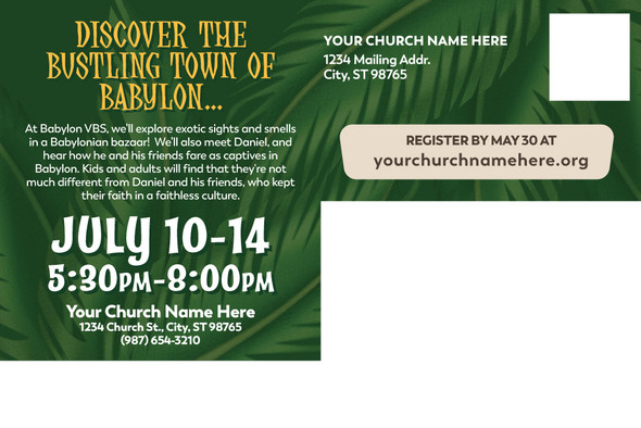 Custom VBS Postcards - Babylon VBS - PCBAL004