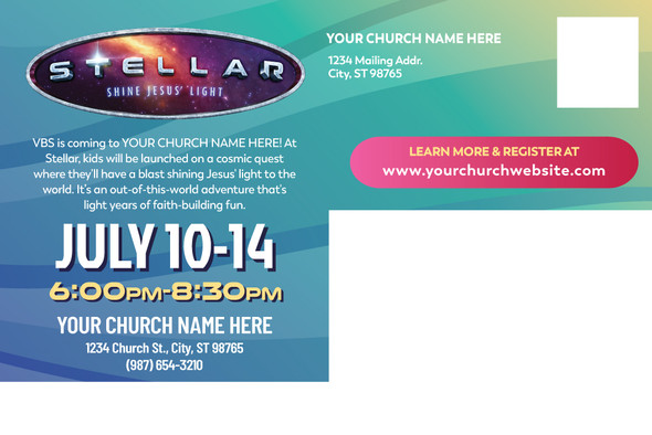 Custom VBS Postcards - Stellar VBS - PCSTE008