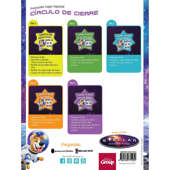 Preschool Closing Circle Leader Manual (Spanish) - Download - Stellar VBS 2023 by Group