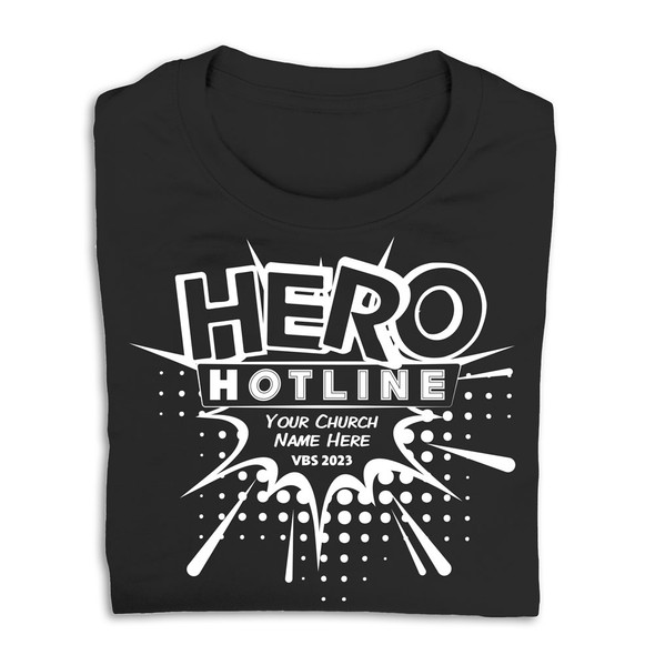 Custom VBS T-Shirts - Hero Hotline VBS - VHER023